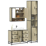 3 Piece Bathroom Furniture Set Sonoma Oak Engineered Wood 3301111