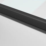 Interior Door Slim Black 83x201.5 cm Tempered Glass and Aluminium 155118