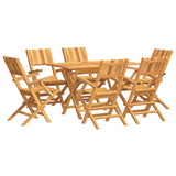 ZNTS 7 Piece Garden Dining Set Solid Wood Teak 3155010