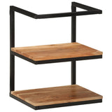 Wall Shelf 40x30x50 cm Solid Wood Acacia and Iron 372749