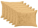 Cushion Cover 6 pcs HOUTEN Taupe 80 x 80 cm Flannel 921816