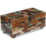 ZNTS Coffee Table Box Chest Solid Reclaimed Wood 80x40x35 cm 243320