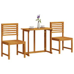 Garden Bistro Set 3 pcs Brown Solid acacia wood 3328694