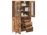 Highboard with Drawer 2 pcs Old Wood Engineered Wood 3415695