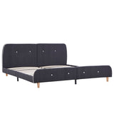 Bed Frame without Mattress Dark Grey Fabric 150x200 cm King Size 281099
