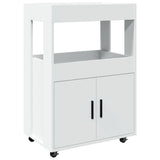 Bar Cart White 60x39.5x89 cm Engineered Wood 848269