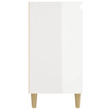 Bedside Cabinet High Gloss White 40x35x70 cm Engineered Wood 819632