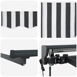 Retractable Awning Anthracite and White 300 x 250 cm 3329960