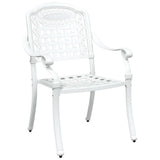 Garden Dining Set 5 pcs White Aluminium 3334646