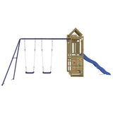 Outdoor Playset Natural pine Impregnated pine wood Large Durable 3155911