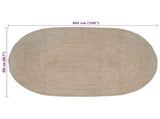 Area Rugs White 205 x 305 cm Jute 42010653