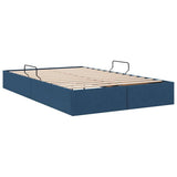Storage Bed with Mattress with Storage Blue 120 x 200 cm Fabric 3370009