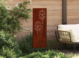 Garden Privacy Screen Rusty 32 x 140 cm Weathering steel 876216