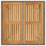 Garden Dining Set 3 pcs Grey Poly Rattan 3365403