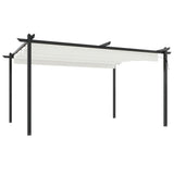 Garden Gazebo with Retractable Roof 4x3 m Cream 318537