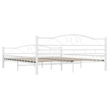 ZNTS 285305 Bed Frame White Metal 180x200 cm Super King