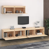 TV Cabinets 3 pcs Solid Wood Pine 3100139
