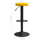 Bar Stools 2 pcs Mustard Yellow Velvet 333150