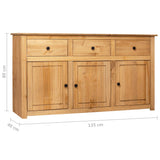 Sideboard 135x40x80 cm Solid Pinewood Panama Range 282703