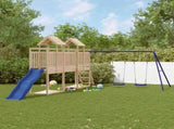 Outdoor Playset Pine Wood Colour with Blue 3155882
