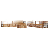 Outdoor Sofa Set 9 pcs Natural Solid Acacia Wood 3373229