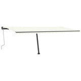 Manual Retractable Awning with LED 600x300 cm Cream 3069802