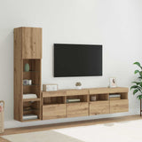 TV Wall Unit 4 pcs Artisan Oak Engineered Wood 3402966