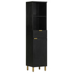 ZNTS 3 Piece Bathroom Furniture Set Black Engineered Wood 3309995