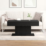 ZNTS Black Oak Coffee Table - 96x50x45 cm, Made from Engineered Wood 862624