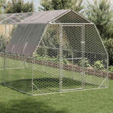 Chicken Run with Roof 2.5x6x2.25 m Galvanised Steel 3328527