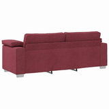 Sofa Wine Red 219 x 77 x 82 cm Fabric 4105240