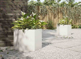 Garden Planter 2 pcs White Hexagon 46x40x45 cm Steel 851111