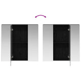 Bathroom Mirror Cabinet Black Oak 70 x 14.5 x 70 cm 889088