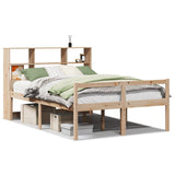 Bookcase Bed without Mattress 140x190 cm Solid Wood Pine 3322008
