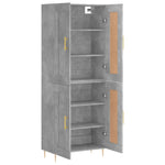 Highboard Concrete Grey 69.5x34x180 cm Engineered Wood 3199677