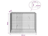 Gabion with 5 mm Wire and 5x5 cm Mesh 100x50x100 cm 3464252