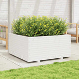 Garden Planter White 100x100x49.5 cm Solid Wood Pine 3282540
