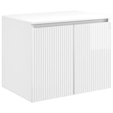 Bathroom Furniture Set High Gloss White Engineered Wood 3404344