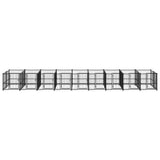Outdoor Dog Kennel Steel 16.89 m 3124586