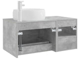Bathroom Furniture Set 2 pcs Concrete Grey Engineered Wood 3403923