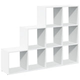 Room Divider Bookcase 3-Tier White 137,5x29x103,5 cm Engineered Wood 857976