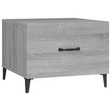 Coffee Table with Metal Legs Grey Sonoma 50x50x40 cm 817539