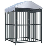 Outdoor Dog Kennel with Roof 120x120x150 cm 145762