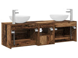 Bathroom Cabinet Set 3 pcs Old Wood 49.5 x 35 x 63 cm 3405793