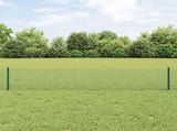 Welded Wire Fence with Post 10 x 0.4 m PVC-Coated Steel Green 3336429
