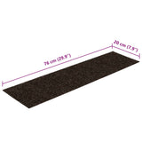 Stair Mats Self-adhesive 30 pcs 76x20 cm Dark Brown Rectangular 3365728