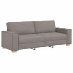 Sofa Set with Cushion 3 pcs Taupe 220 x 78 x 84 cm Fabric 3324615