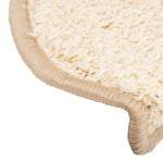 Stair Mats 10 pcs 65x21x4 cm Cream Half Round Large 149807