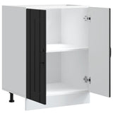 Sink Base Cabinet Lucca Black Engineered Wood 853678