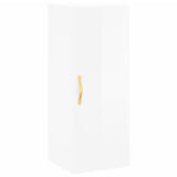 Highboard High Gloss White 34.5x34x180 cm Engineered Wood 3199027